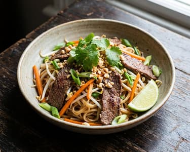 Fried Pho Noodles with Beef