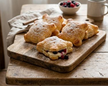 Knusprige Bären-Blätterteigtaschen