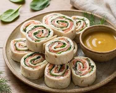 Lavash Rolls with Smoked Salmon