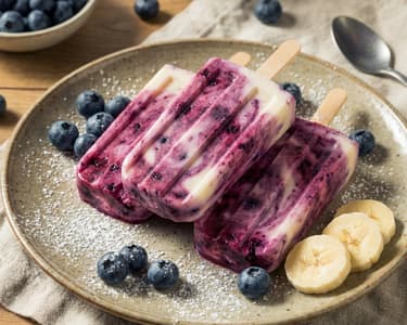 Blueberry Sour Cream Popsicles | Healthy Snack