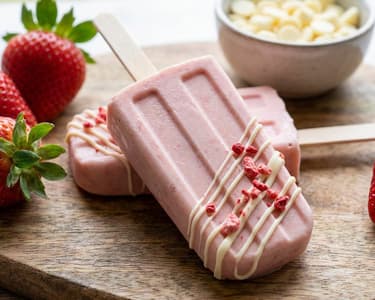 Strawberry Cream Popsicles | Fruity Summer Refreshment