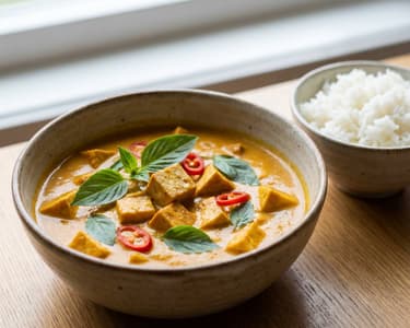 Kürbis-Curry mit Räuchertofu