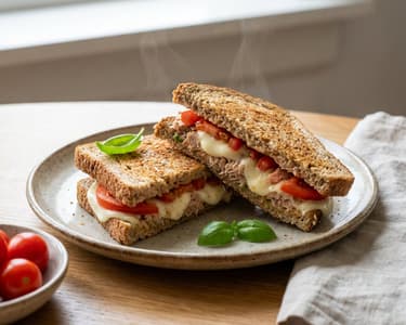 Quick Tuna Toasts with Mozzarella