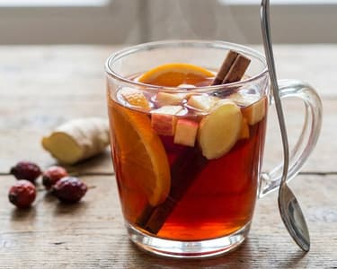 Non-alcoholic Fruit Punch with Ginger & Cinnamon