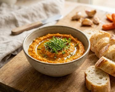 Gerösteter Karotten-Knoblauch-Aufstrich