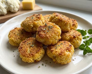 Knusprige Blumenkohl-Käse-Nuggets