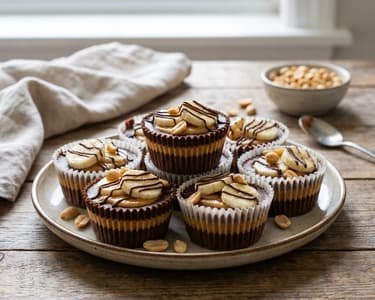Peanut Chocolate Cups with Banana