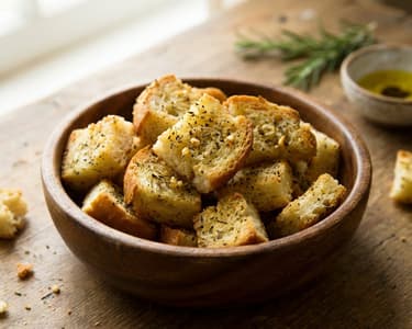 Hausgemachte Brotkrutons