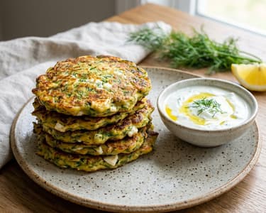 Türkische Zucchini-Puffer (Kabak Mücveri)