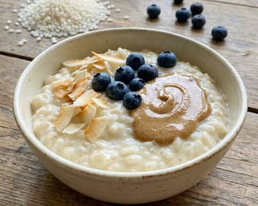 Rice Pudding with Coconut-Almond Butter | Exotic Breakfast