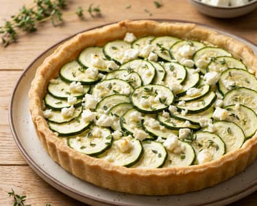 Zucchini-Feta-Quiche | Herzhaft & Knusprig