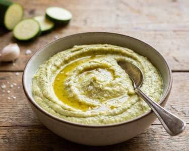 Zucchini-Hummus mit Tahini