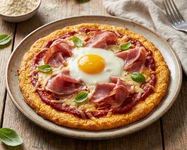Low-Carb Pizza with Cheddar-Almond Crust