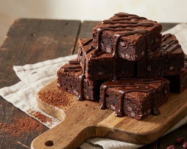 Moist Bean Brownies with Chocolate Glaze