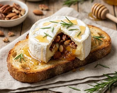 Stuffed Camembert with Nut Filling