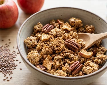 Apple Granola with Pecans and Cinnamon | Crispy Breakfast