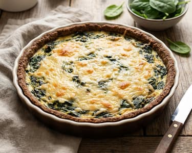 Spinach Quiche with Rye Wholemeal Crust