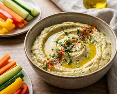 Cremiger Zucchini-Hummus | Leichter Low-Carb Dip