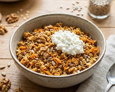 Herzhaftes Karotten-Granola | Knuspriger Snack