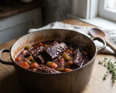 Braised Beef Ribs in Red Wine Sauce