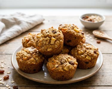 Saftige Apfel-Karotten-Muffins mit Haferflocken