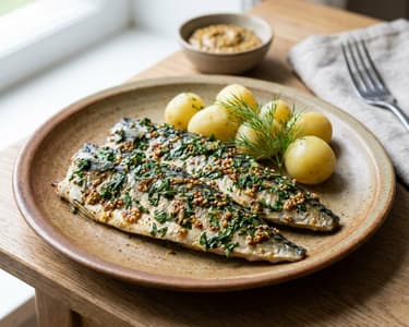 Herb Mackerel with Wholegrain Mustard
