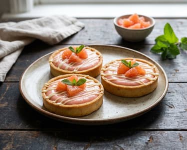 Grapefruit Tartelettes with White Chocolate & Gin