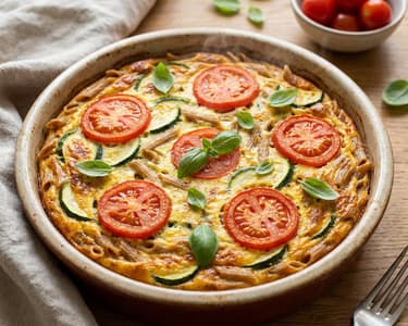 Zucchini-Pasta-Frittata aus dem Ofen