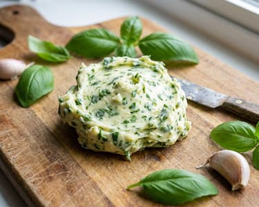 Aromatic Basil Butter with Garlic