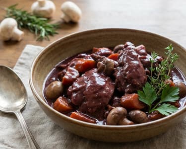 Coq au Vin | Französischer Klassiker in Rotwein