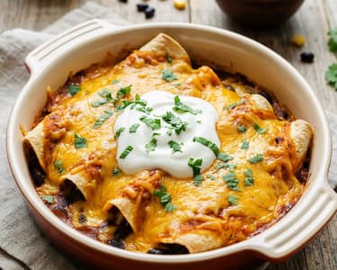 Enchiladas with Beans and Vegetables