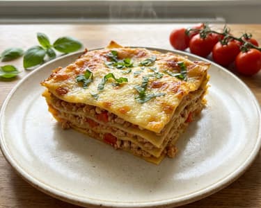 Schnelle Lasagne mit Putenfleisch