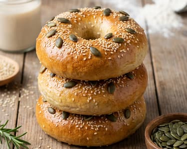 Selbstgemachte Bagels