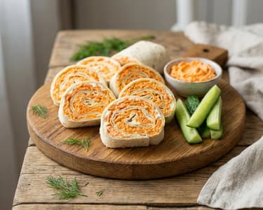 Tortilla Rolls with Carrot Spread