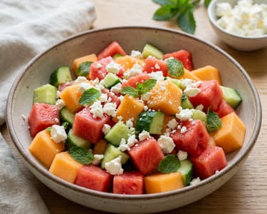 Melon Salad with Feta & Mint