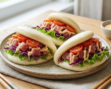 Bao Buns mit Thunfisch-Tatar