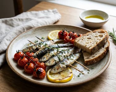 Grilled Sardines with Herbs and Lemon