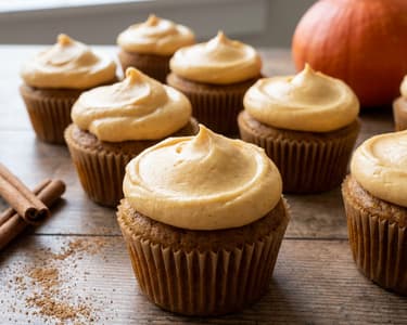 Halloween Kürbis Cupcakes