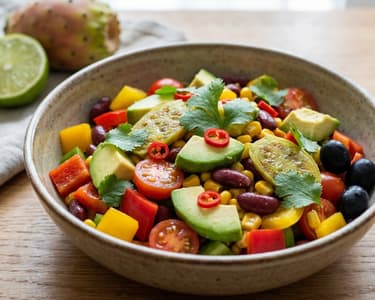 Mexikanischer Salat mit Kaktusfeigen