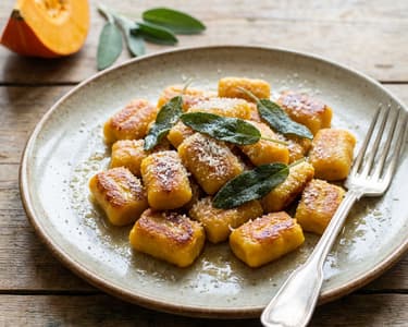 Kürbis Gnocchi mit Salbeibutter