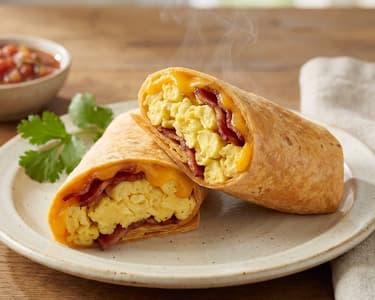 Tortilla Wrap mit Speck und Ei