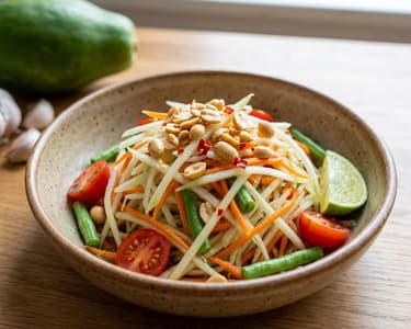 Authentischer Papayasalat | Som Tam Vegan