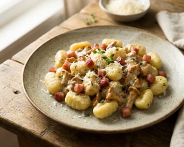 Hausgemachte Gnocchi mit Pfifferlingen und Pecorino