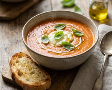 Tomatensuppe mit Basilikum