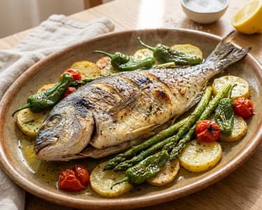 Dorade mit mediterranem Gemüse