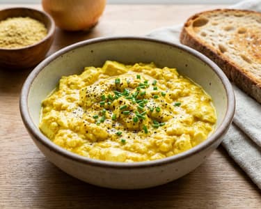 Veganes Rührei aus Seidentofu
