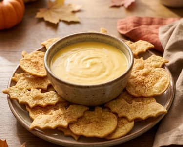 Halloween Tortilla-Chips mit Cheddar-Dip