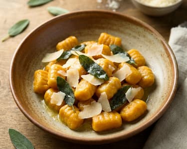 Kürbisgnocchi mit Salbei | Gesund & Herbstlich