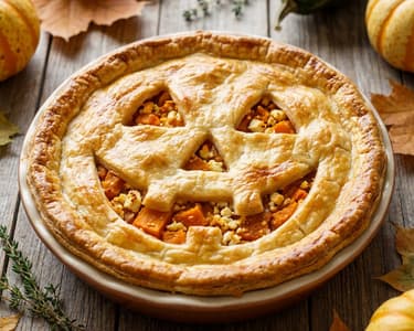 Herzhafter Halloween-Kürbiskuchen