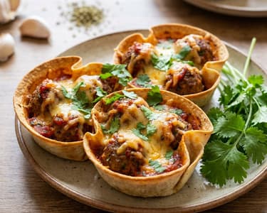 Tortilla-Muffins mit Hackfleisch